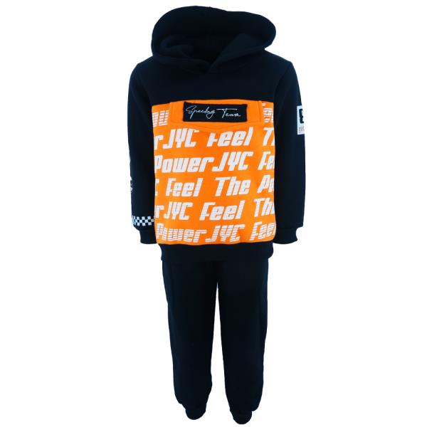 Παιδική Φόρμα-Σετ Joyce 202218 Μαύρο Πορτοκαλί Αγόρι