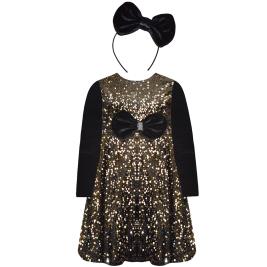 Παιδικό Φόρεμα Boutique 45-121377-7 Χρυσό Κορίτσι