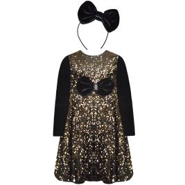 Εφηβικό Φόρεμα Boutique 46-121277-7 Χρυσό Κορίτσι