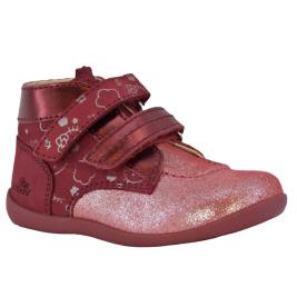 Παιδικό Μποτάκι Kickers BONKRO HELLOKITTY 860099-10-183.A BURGUNDY GLITTER