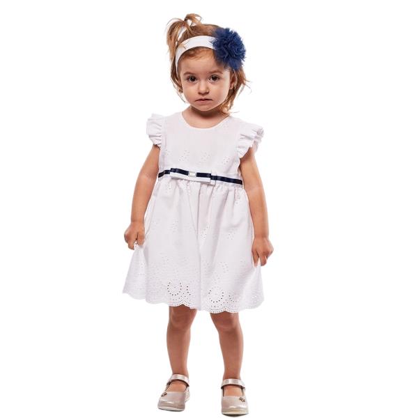 Βρεφικό Φόρεμα Εβίτα 226522 Λευκό Κορίτσι