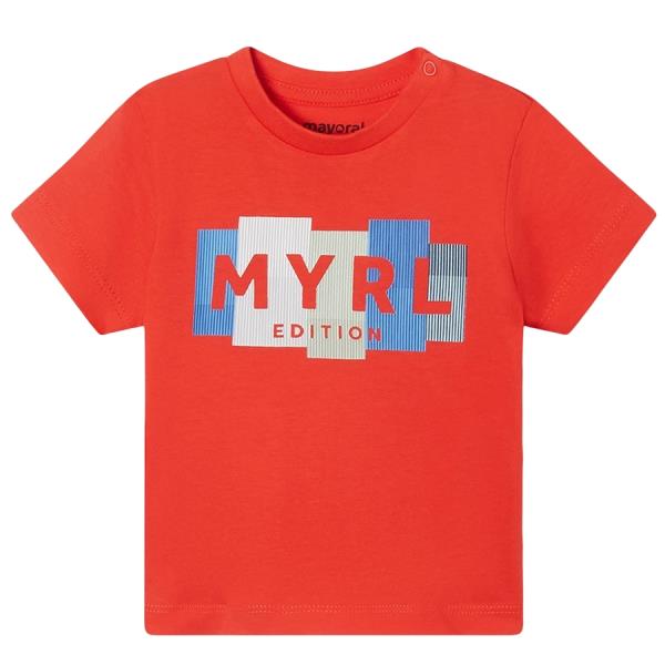 Βρεφική Μπλούζα Mayoral 22-00106-035 Κόκκινο Αγόρι