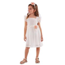 Παιδικό Φόρεμα Εβίτα 226214 Εκρού Κορίτσι