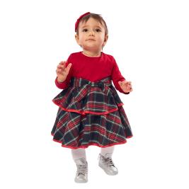 Βρεφικό Φόρεμα Εβίτα 227509 Καρό Κορίτσι