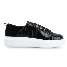 Παιδικό Sneaker Renato Garini WG-MC23002 Μαύρο Λουστρίνι