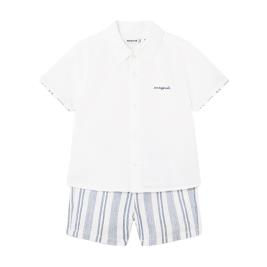 Βρεφικό Σετ-Σύνολο Mayoral 24-01248-045 Λευκό Μπλε Αγόρι