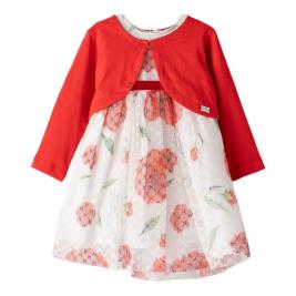 Βρεφικό Φόρεμα Εβίτα 242507 Κόκκινο Κορίτσι