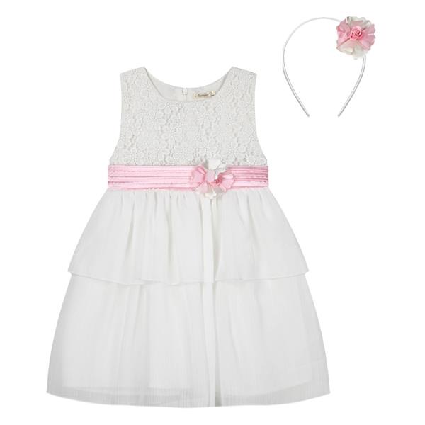 Παιδικό Φόρεμα Boutique 45-224380-7 Λευκό Κορίτσι
