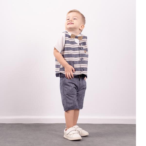 Βρεφικό Σετ-Σύνολο Hashtag 242601 Μαρέν Λευκό Αγόρι