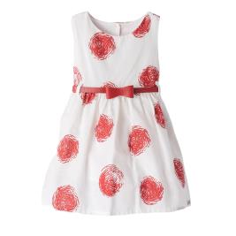 Παιδικό Φόρεμα Εβίτα 242204 Εκρού Κόκκινο Κορίτσι