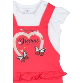 Βρεφικό Σετ Σύνολο Dreams 2521103 Κοραλί Κορίτσι