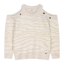 Παιδική Μπλούζα Boutique 46-125273-6 Εκρού Μελανζέ Κορίτσι