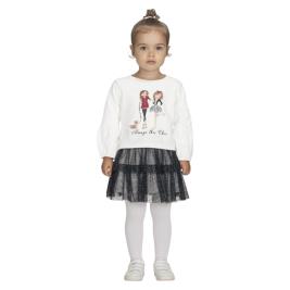 Παιδικό Σετ Σύνολο Joyce 2561160 Λευκό Μαύρο Κορίτσι