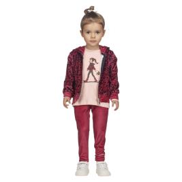 Παιδικό Σετ Σύνολο Joyce 2561004 Μπορντώ Λεοπάρ Κορίτσι