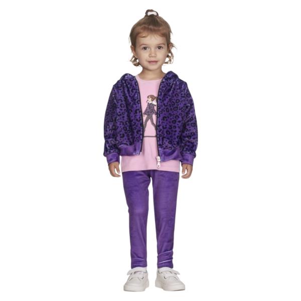 Παιδικό Σετ Σύνολο Joyce 2561004 Μωβ Λεοπάρ Κορίτσι