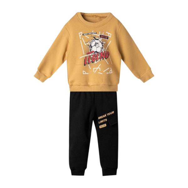 Παιδική Φόρμα-Σετ Nek 142525 Ώχρα Μαύρο Αγόρι