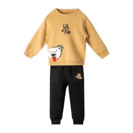 Παιδική Φόρμα-Σετ Nek 142625 Ώχρα Μαύρο Αγόρι