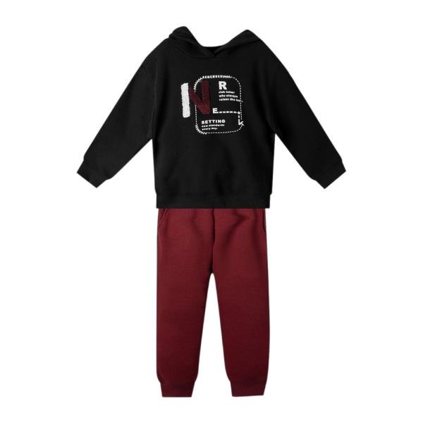 Παιδική Φόρμα-Σετ Nek 161725 Μαύρο Μπορντώ Αγόρι
