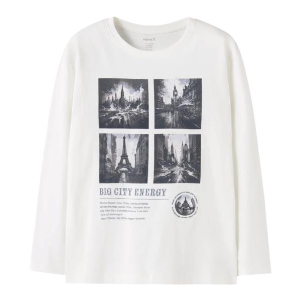 Παιδική Μπλούζα Name It 13238399 Λευκό Αγόρι