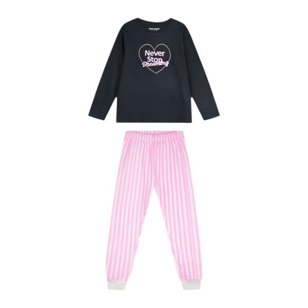 Παιδική Πυτζάμα Energiers 36-125204-9 Μαύρο Ροζ Κορίτσι
