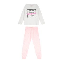 Παιδική Πυτζάμα Energiers 36-125203-9 Λευκό Κορίτσι