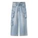 Εφηβικό Παντελόνι Name It 13237173 Light Denim Κορίτσι