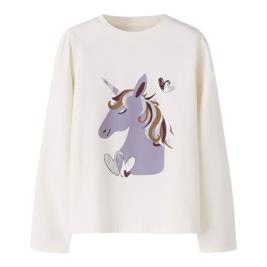 Παιδική Μπλούζα Name It 13251783 Εκρού Κορίτσι μονοκεροσ