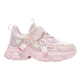 Παιδικό Sneaker Fila Musha 3 Memory Velcro 7YF61003-900 Ροζ με ιριδίζουσες λεπτομέρειες