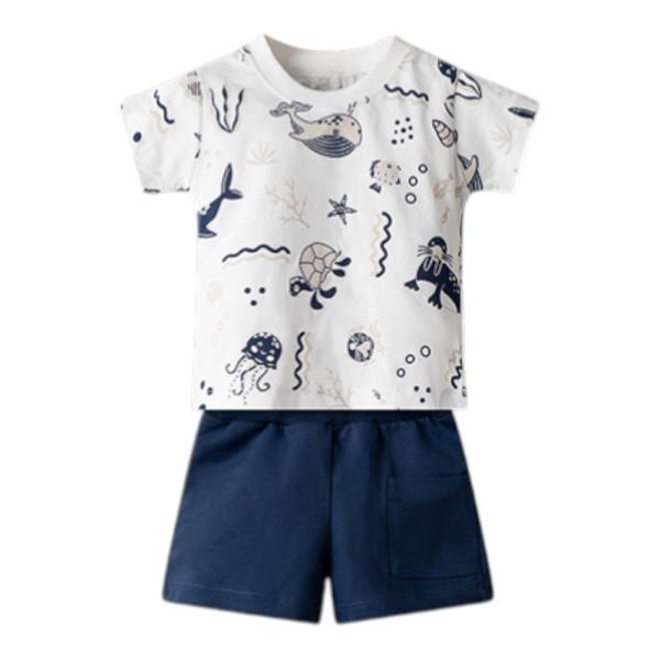 Βρεφικό Σετ-Σύνολο Nek 51226 Λευκό Μαρέν Αγόρι