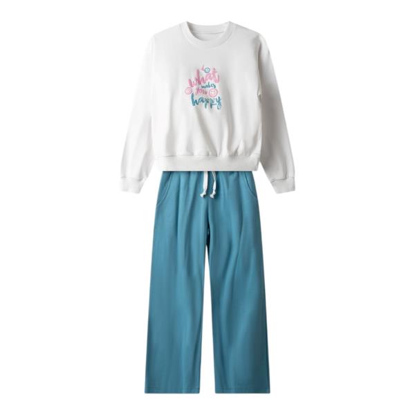 Εφηβική Φόρμα Nek 25826 Λευκό Πετρόλ Κορίτσι