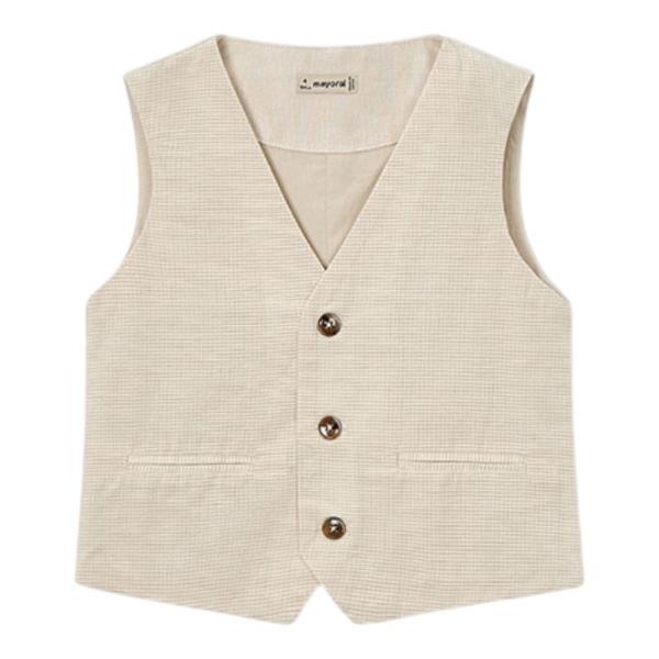 Παιδικό Γιλέκο Mayoral 26-03379-024 Κρεμ Καρό Αγόρι