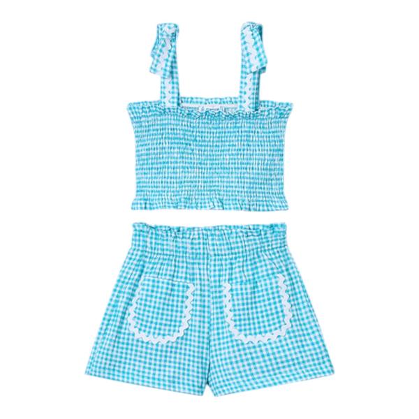 Παιδικό Σετ Σύνολο Mayoral 26-03232-080 Τιρκουάζ Καρό Κορίτσι