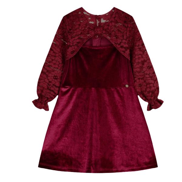 Εφηβικό Φόρεμα Boutique 46-126274-7 Μπορντώ Κορίτσι